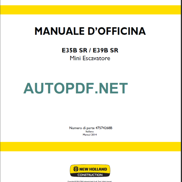 E35B SR-E39B SR MANUALE D’OFFICINA