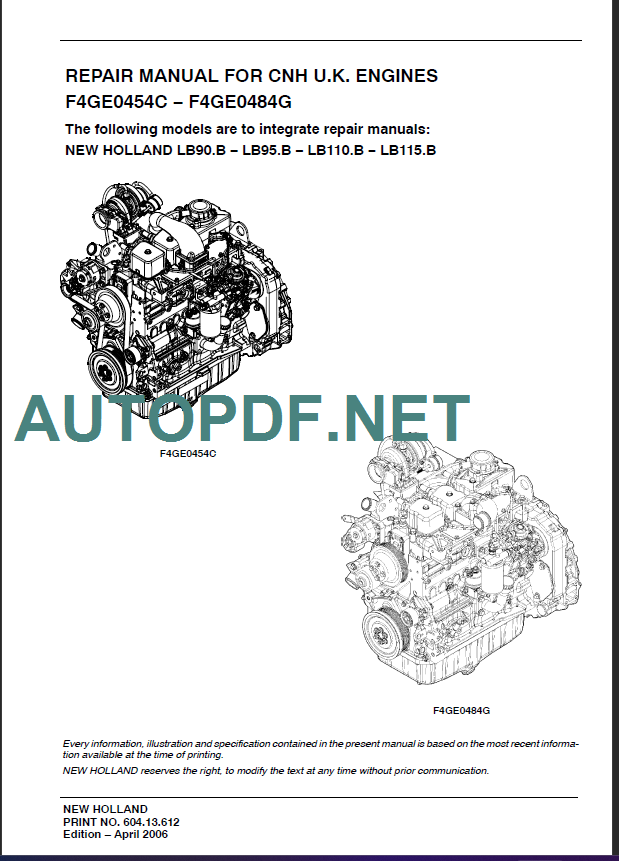 F4GE0454C-F4GE0484G REPAIR MANUAL