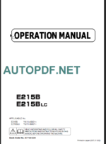 E215B-W315BLC OPERATION MANUAL