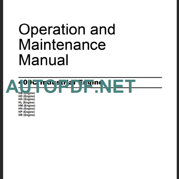 400C OPERATION MANUAL