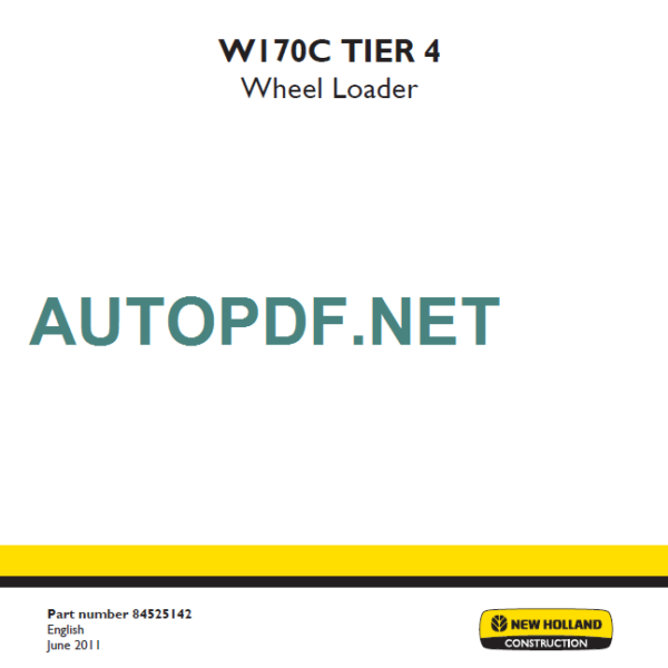 W170C TIER4 SERVICE MANUAL