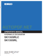 SK135SRLC-SK135SRL OPERATOR'S MANUAL