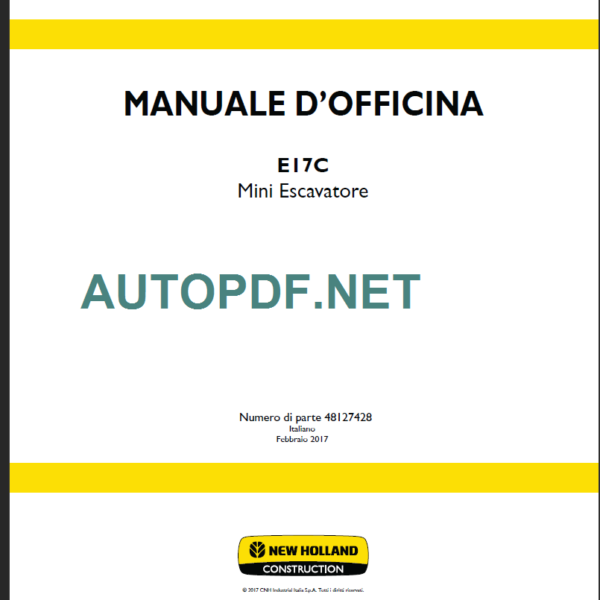 E17C MANUALE D’OFFICINA 2017