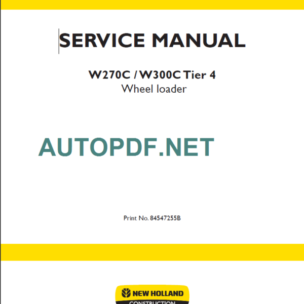 W270C-W300C TIER4 SERIVCE MANUAL