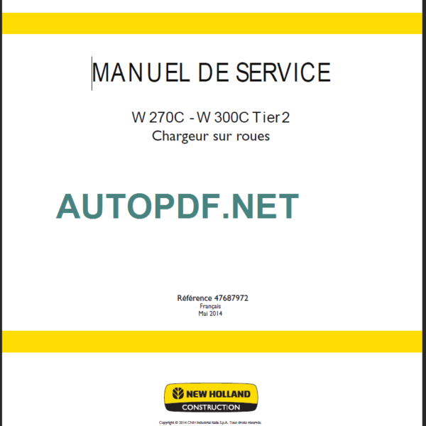 W270C-W300C TIER2 SERVICE MANUAL