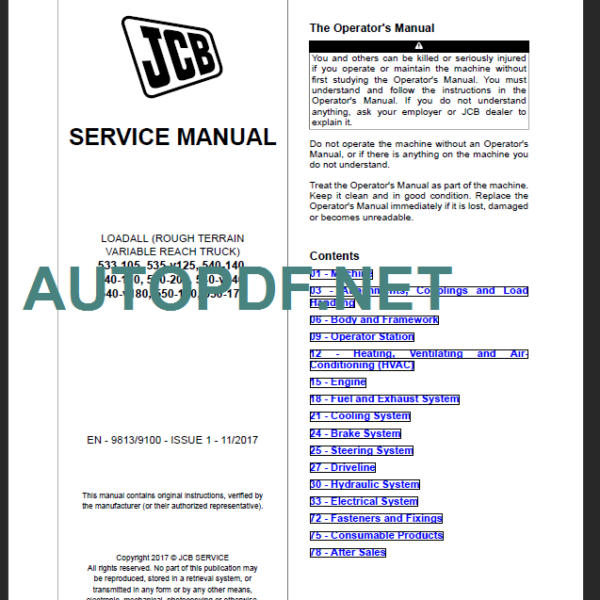 533-105 535-v125 540-140 SERVICE MANUAL