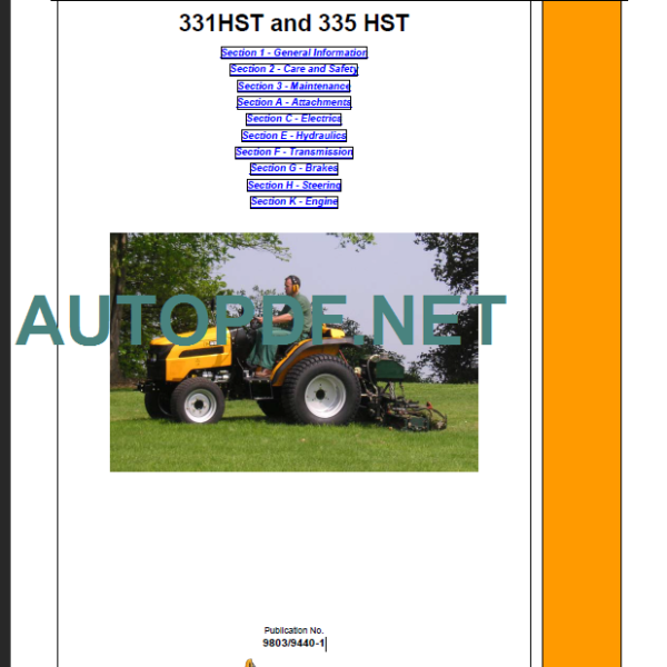 331HST-335 HST SERVICE MANUAL