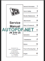 JS 210LC SERVICE MANUAL