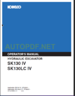 SK130 IV-SK130LC IV OPERATOR'S MANUAL