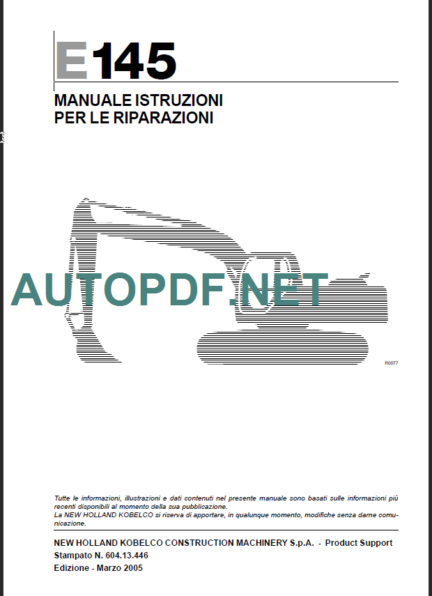 E145 MANUALE ISTRUZIONI PER LE RIPARAZIONI