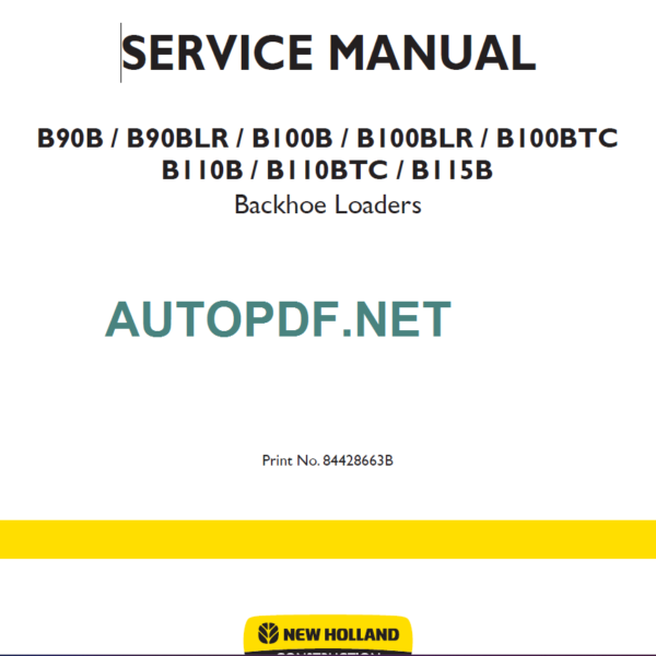 B90B-B90BLR-B100B-B100BLR-B100BTC SERVICE MANUAL