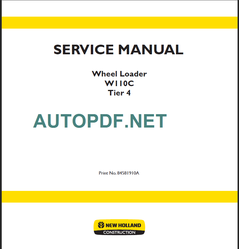 W110C TIER4 SERIVCE MANUAL