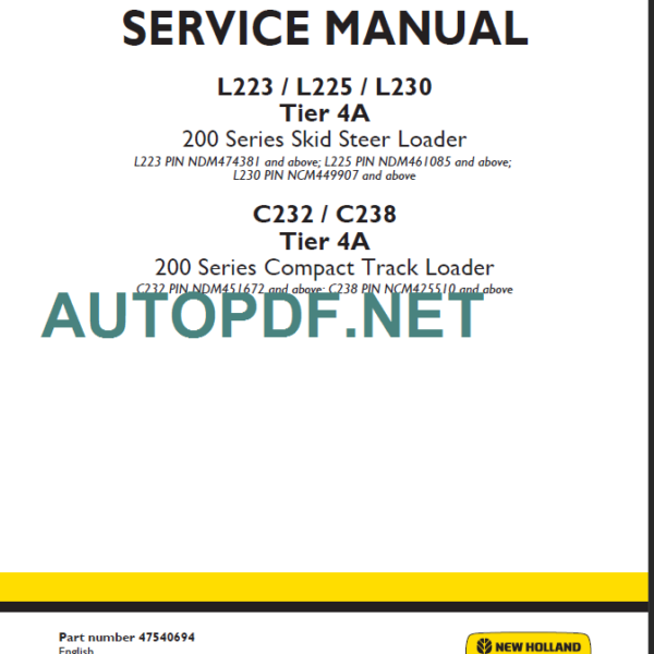 L223-L225-L230 C232-C238 SERVICE MANUAL