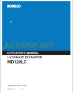 MD120LC OPERATOR'S MANUAL