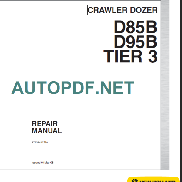 D85B-D95B TIER3 REPAIR MANUAL