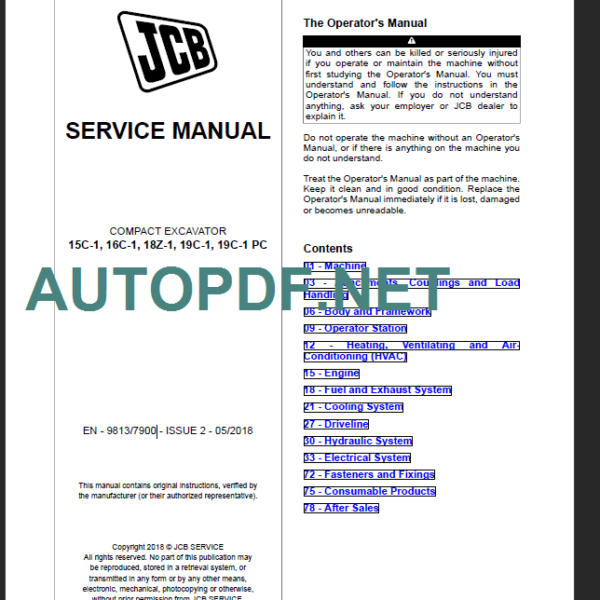 15C-1 16C-1 18Z-1 19C-1 PC SERVICE MANUAL