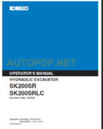 SK200SR-SK200SRLC OPERATOR'S MANUAL