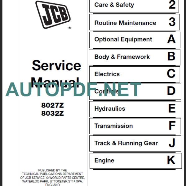 JS115-JS130-JS145-JS160-JS180-JS190 SERVICE MANUAL