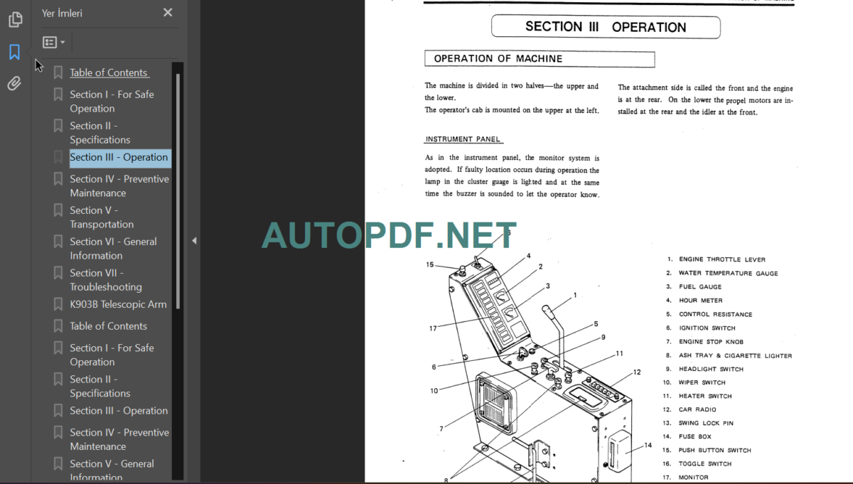 K903B OPERATORS MANUAL