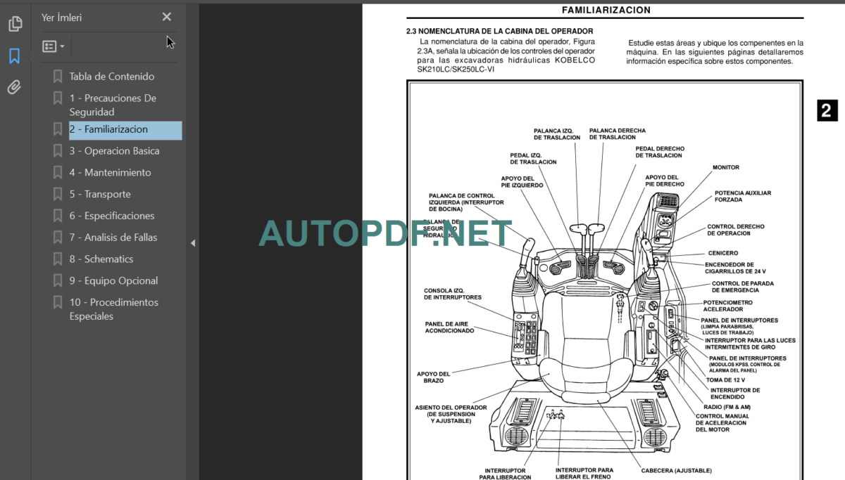 SK210LC VI MANUAL DE OPERACION Y MANTENIMIENTO