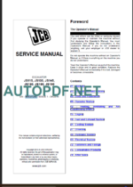 JS115-JS130-JS145-JS160-JS180-JS190 SERVICE MANUAL