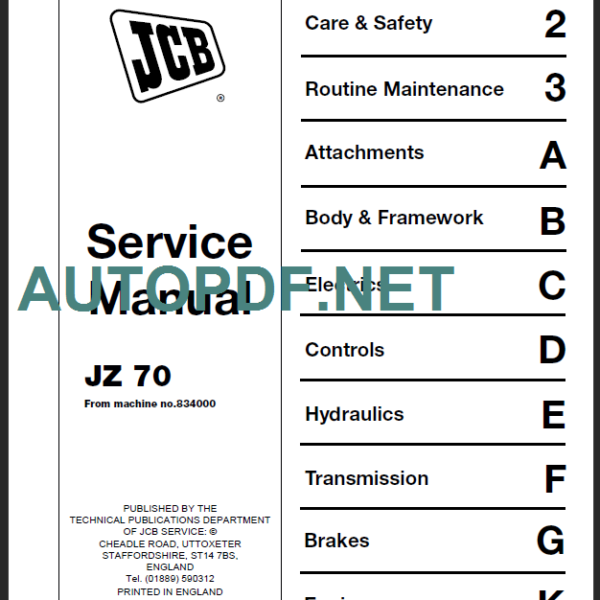 JZ70 SERVICE MANUAL