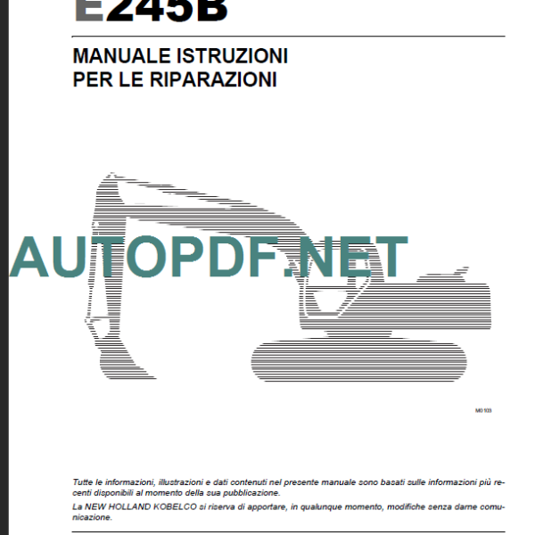 E215B-E245B MANUALE ISTRUZIONI PER LE RIPARAZIONI