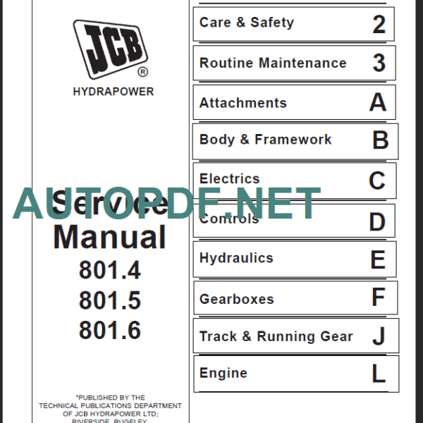 801.4-801.5-801.6 SERVICE MANUAL