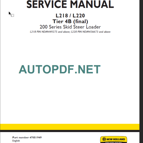 L218-L220 TIER4B SERVICE MANUAL