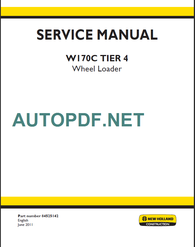 W170C TIER4 SERVICE MANUAL