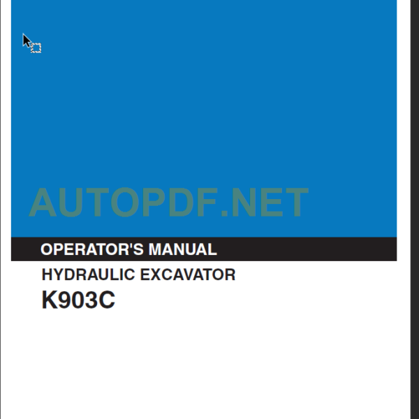 K903C OPERATORS MANUAL