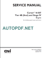 CNH CURSOR 16 SST SERVICE MANUAL