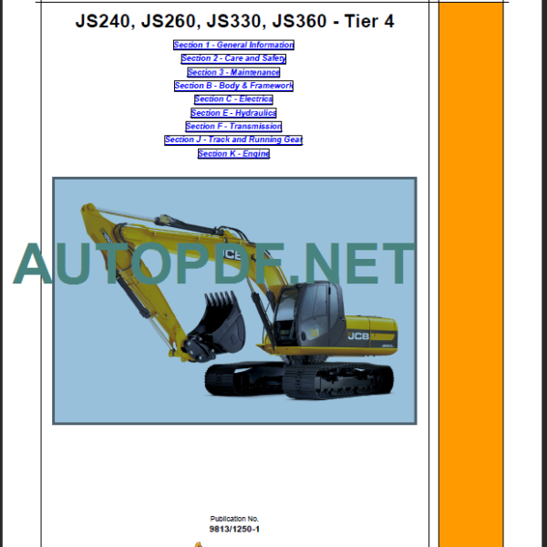 JS240-JS260-JS330-JS360 TIER4 SERVICE MANUAL
