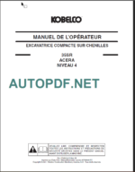 35SR ACERA NIVEAU 4 MANUEL DE L'OPÉRATEUR