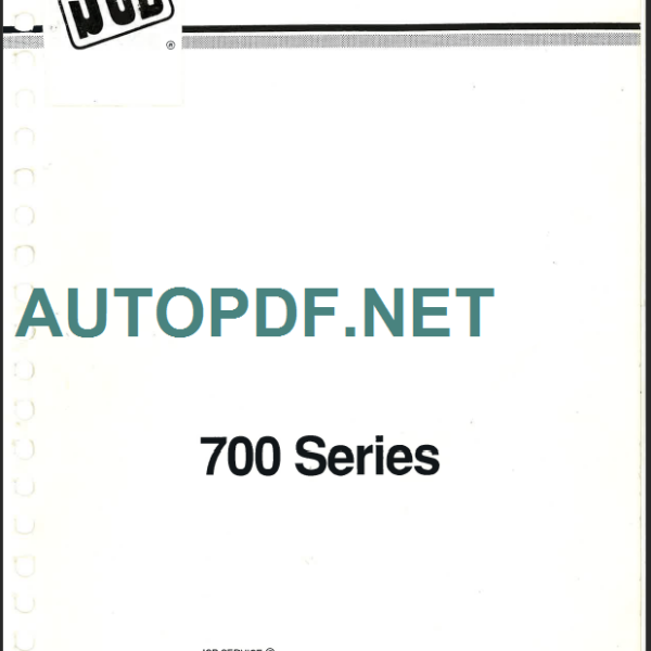 700 SERIES SERVICE MANUAL