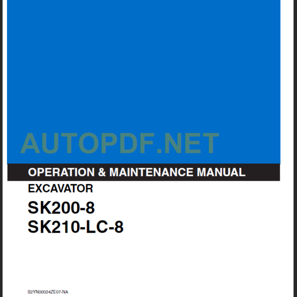 SK200-8-SK210LC-8 OPERATION MAINTENANCE MANUAL