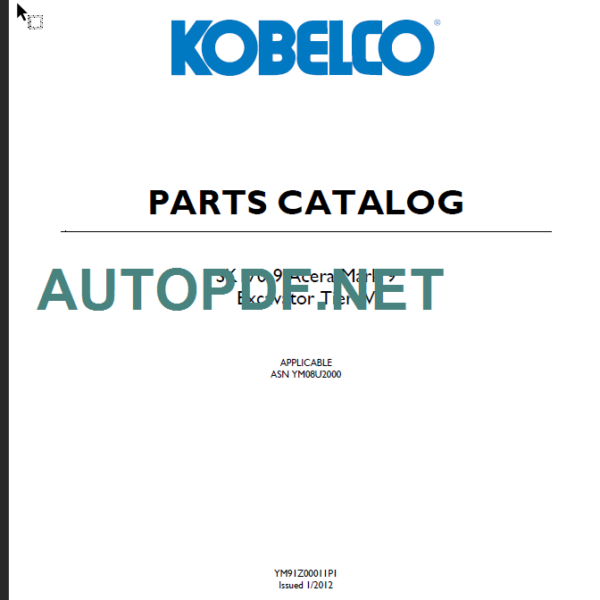 SK170-9 Acera Mark 9 TIER IV PARTS CATALOG FRENCH