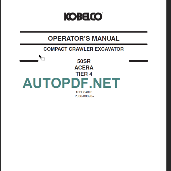 50SR ACERA TIER 4 OPERATOR’S MANUAL