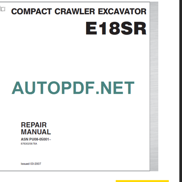 E18SR REPAIR MANUAL