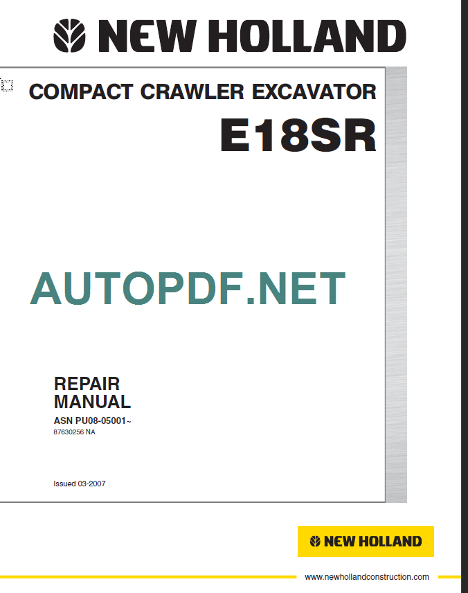 E18SR REPAIR MANUAL