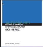 SK115SRDZ OPERATOR'S MANUAL