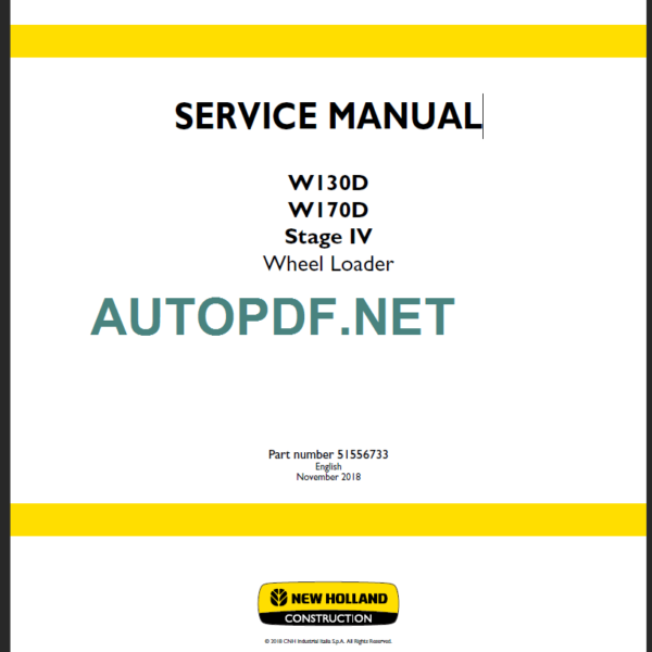 W130D-W170D STAGE 4 SERIVCE MANUAL