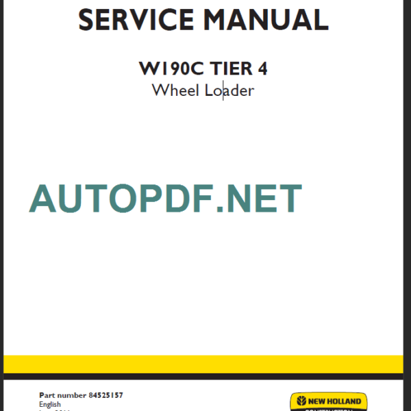 W190C TIER4 SERVICE MANUAL