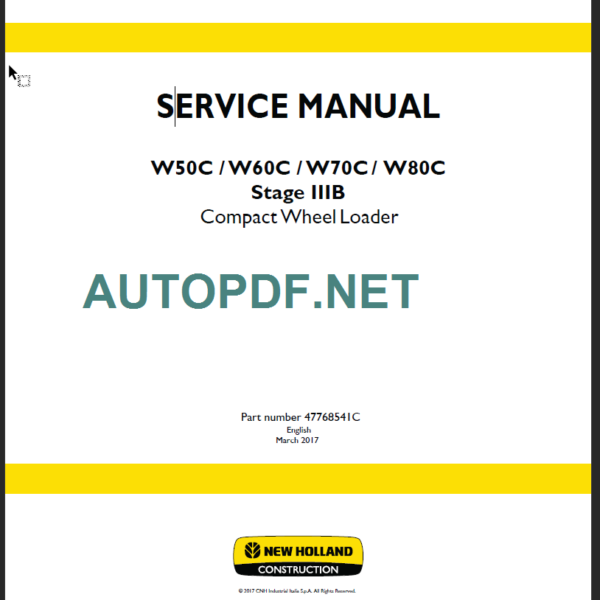 W50C-W60C-W70C-W80C SERIVCE MANUAL 2017