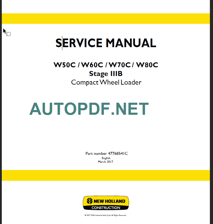 W50C-W60C-W70C-W80C SERIVCE MANUAL 2017