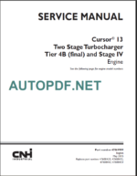 CNH CURSOR 13 TIER 4B SERVICE MANUAL