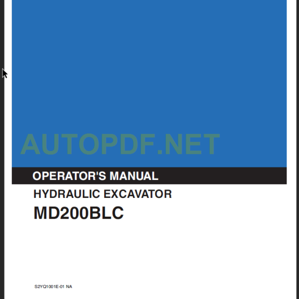 MD200BLC OPERATORS MANUAL