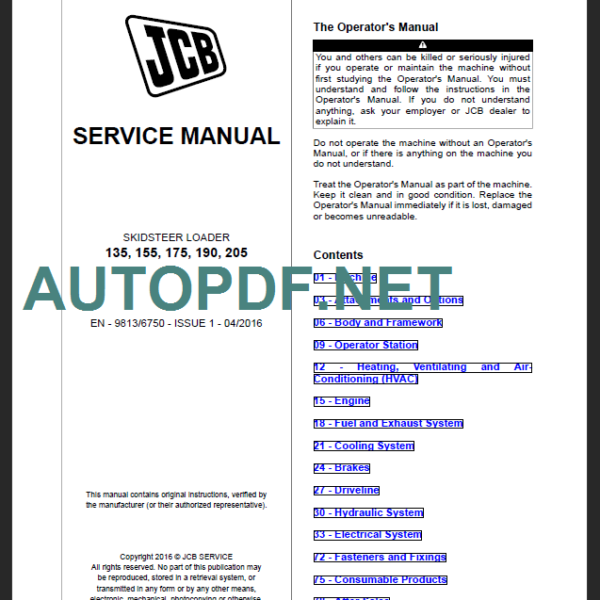 135-155-175-190-205 SERVICE MANUAL