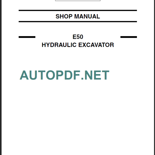 E50 SHOP MANUAL