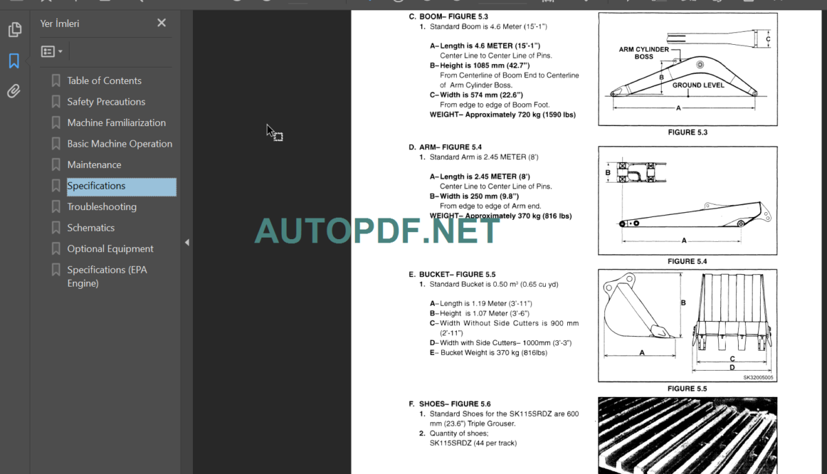 SK115SRDZ OPERATOR'S MANUAL